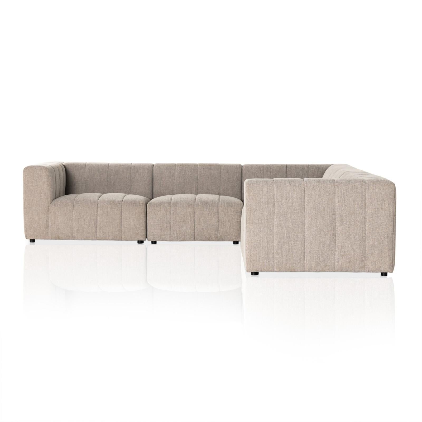 Four Hands Langham Channeled 5-Piece Sectional