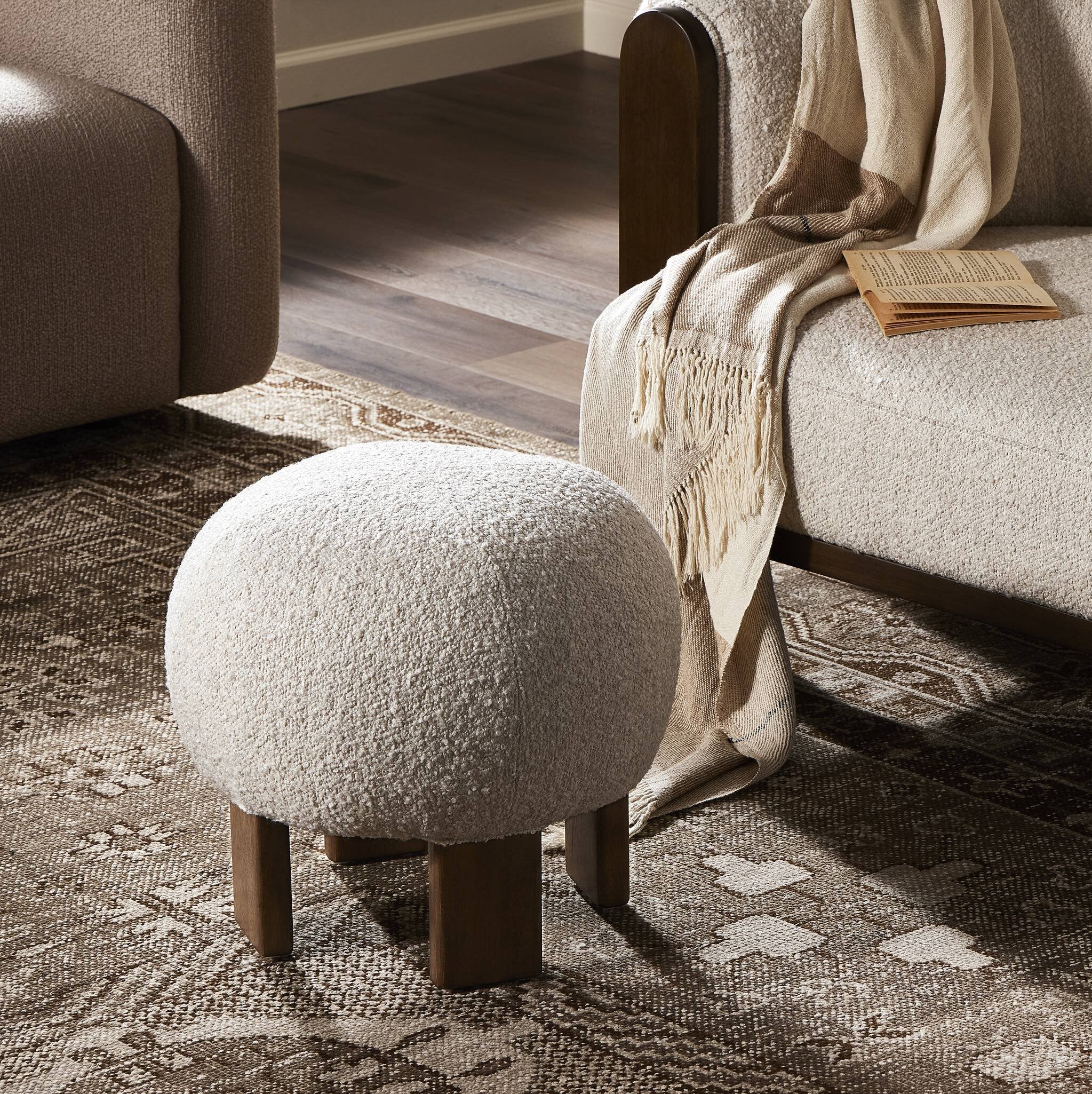 Four Hands Alma Ottoman