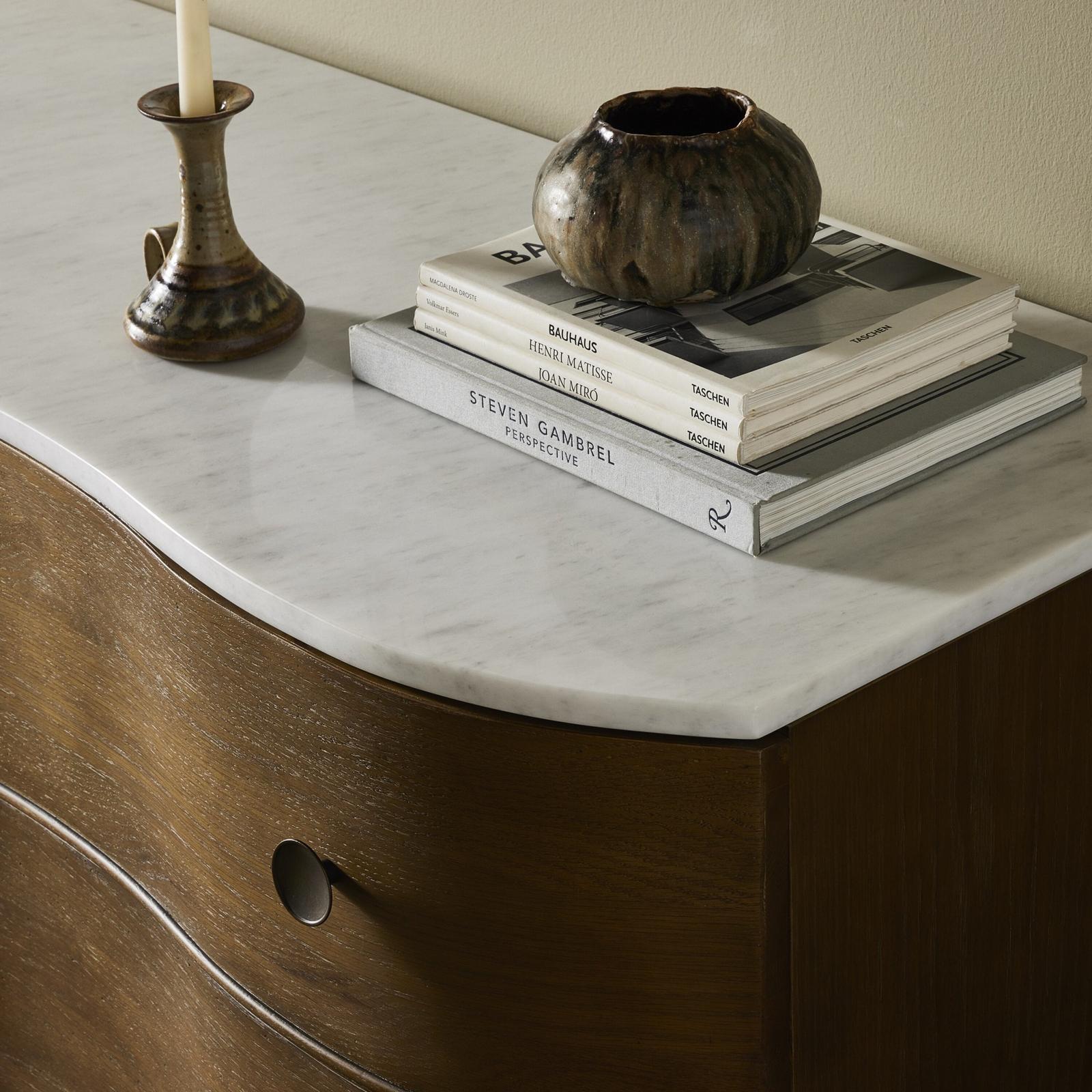 Tiago Marble Chest-Toasted Oak