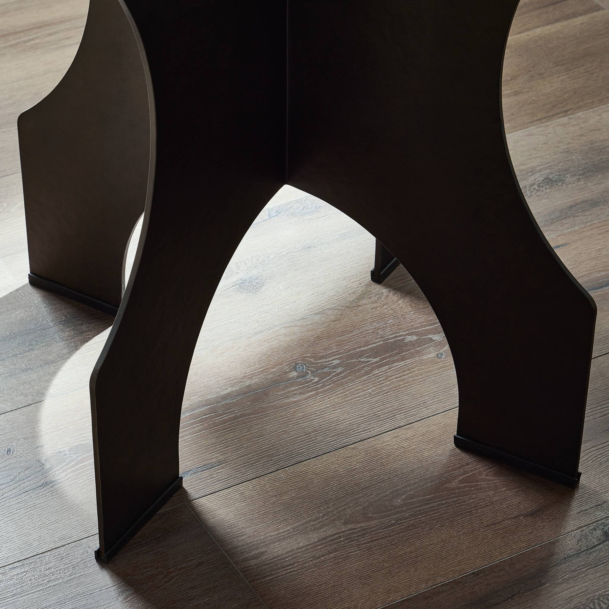 Four Hands Round Side Table In Solid Iron