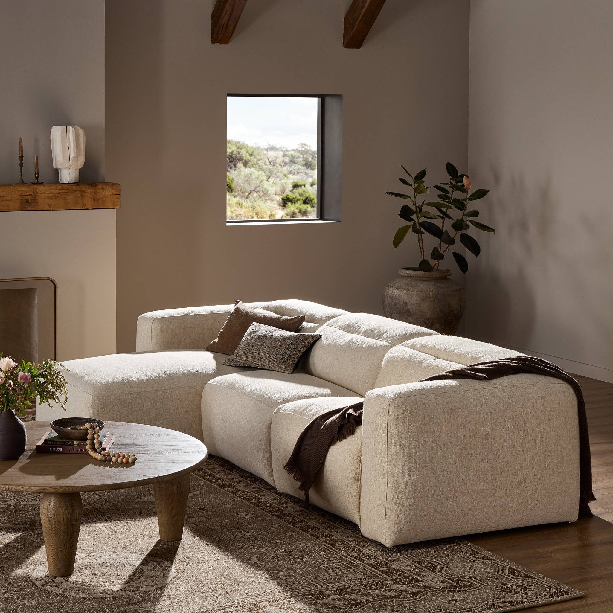 Four Hands Radley Power Recliner 3-Piece Sectional W/ Chaise
