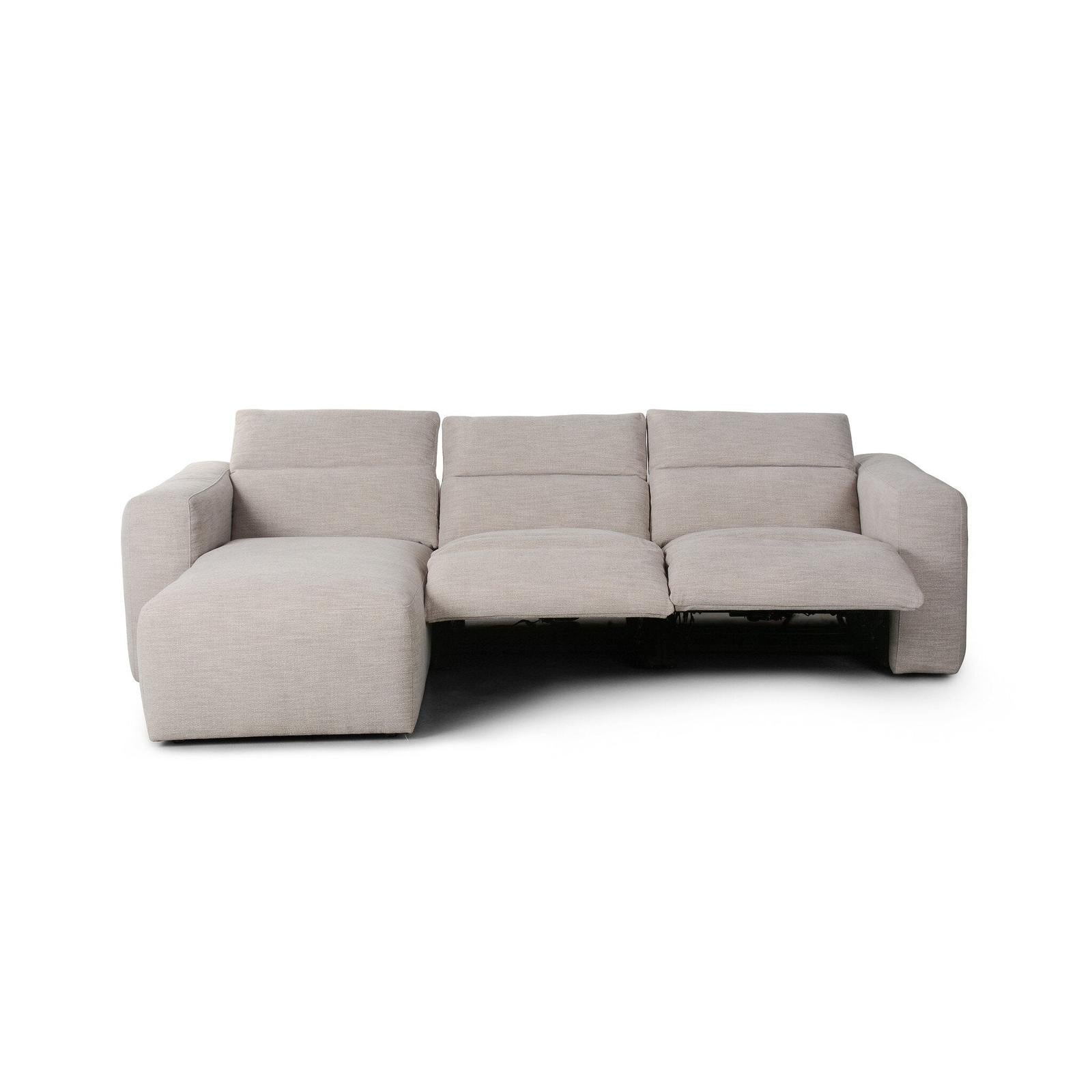 Four Hands Radley Power Recliner 3-Piece Sectional W/ Chaise