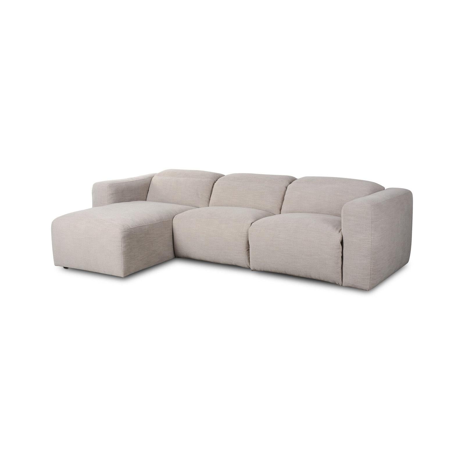 Four Hands Radley Power Recliner 3-Piece Sectional W/ Chaise