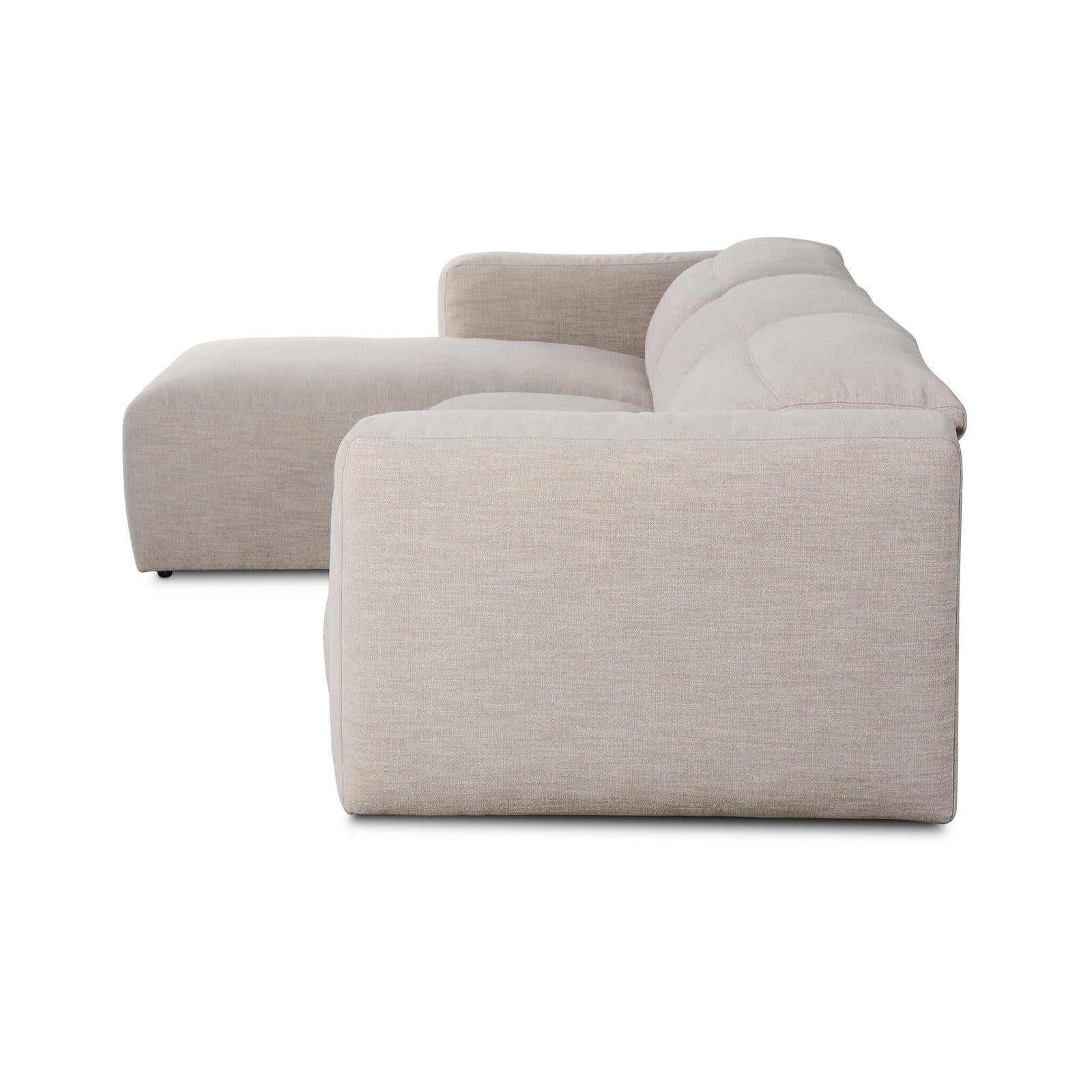Four Hands Radley Power Recliner 3-Piece Sectional W/ Chaise