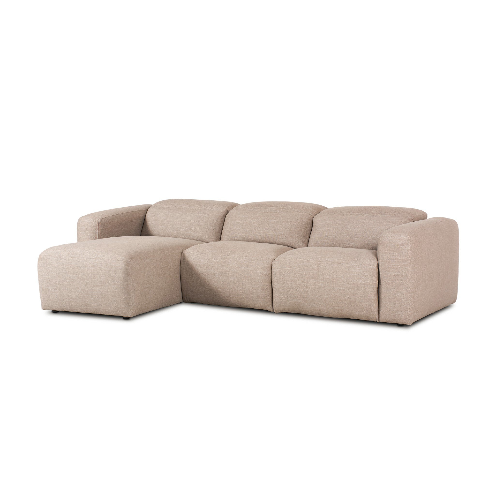 Four Hands Radley Power Recliner 3-Piece Sectional W/ Chaise