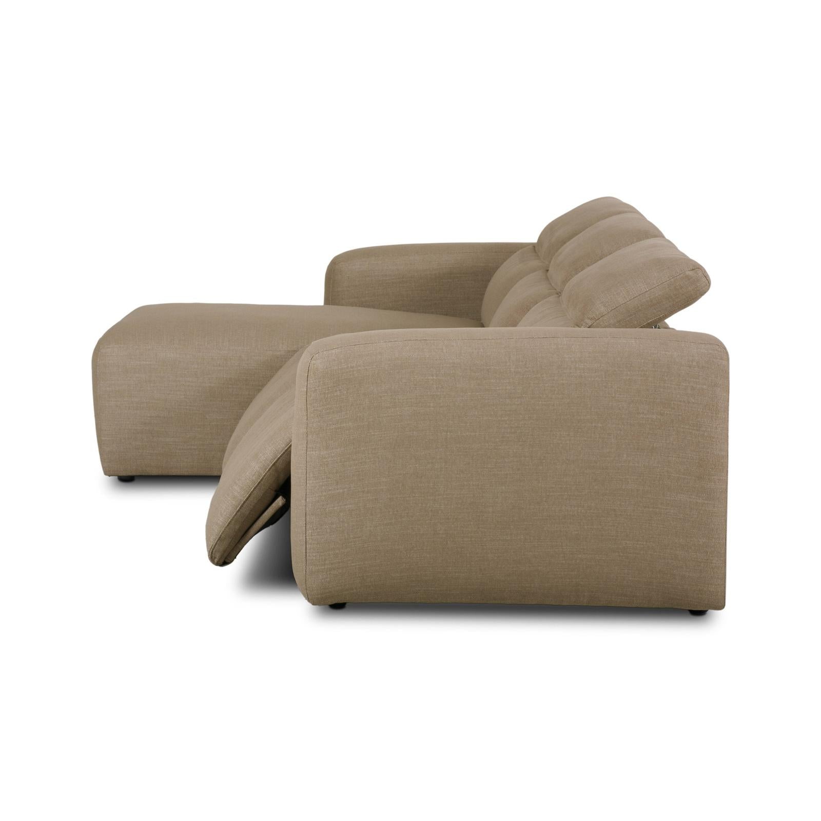 Four Hands Radley Power Recliner 3-Piece Sectional W/ Chaise