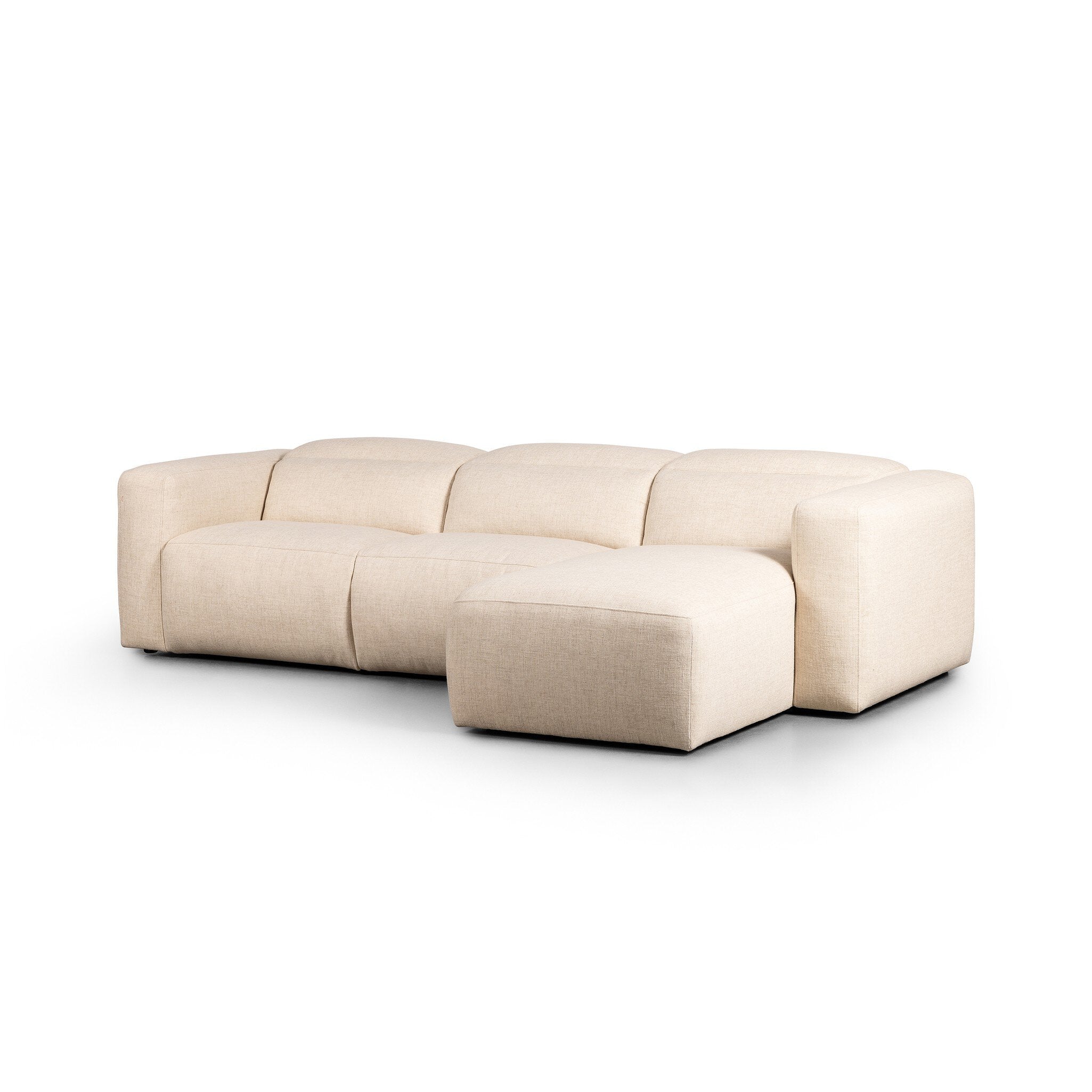 Four Hands Radley Power Recliner 3-Piece Sectional W/ Chaise