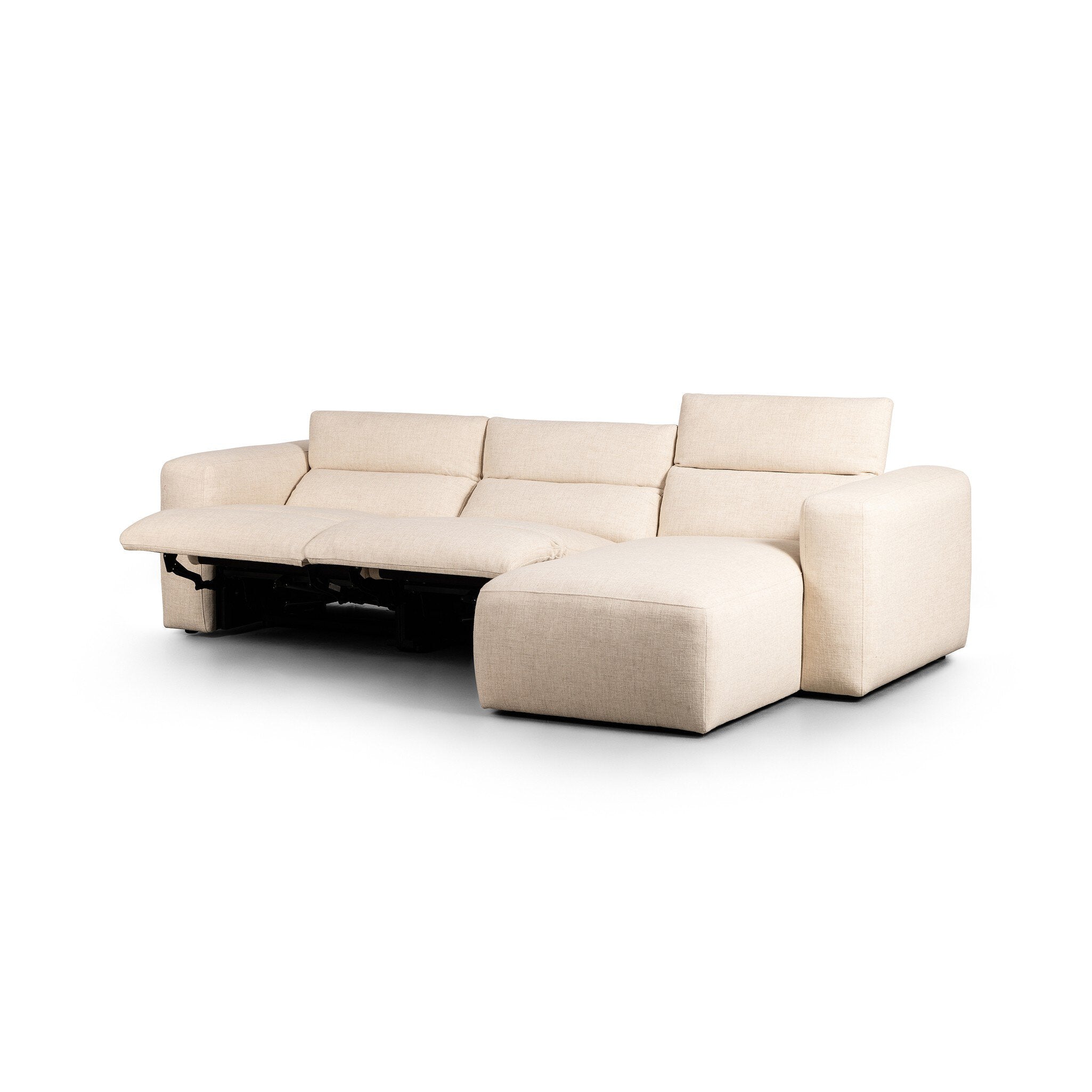 Four Hands Radley Power Recliner 3-Piece Sectional W/ Chaise