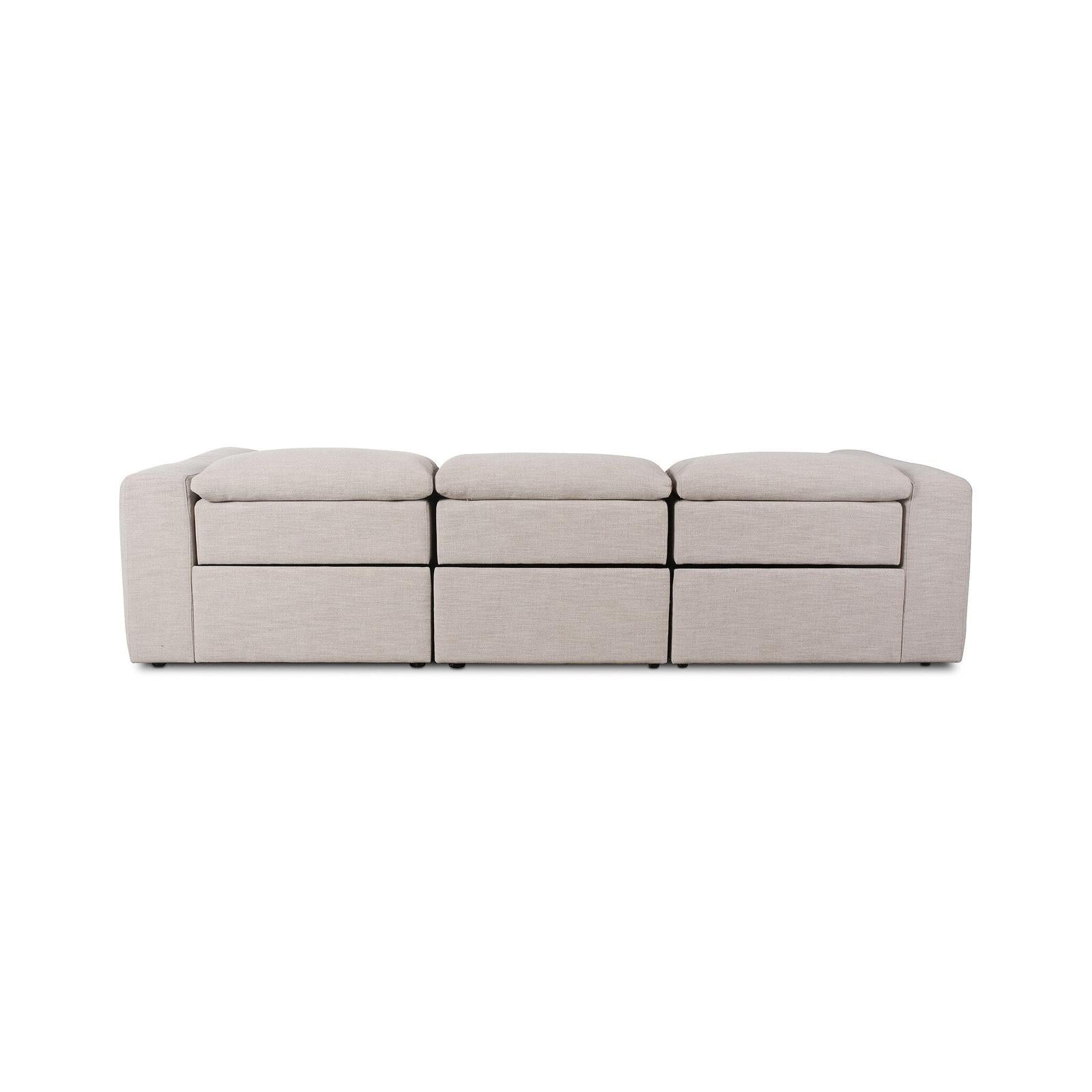 Four Hands Radley Power Recliner 3-Piece Sectional W/ Chaise