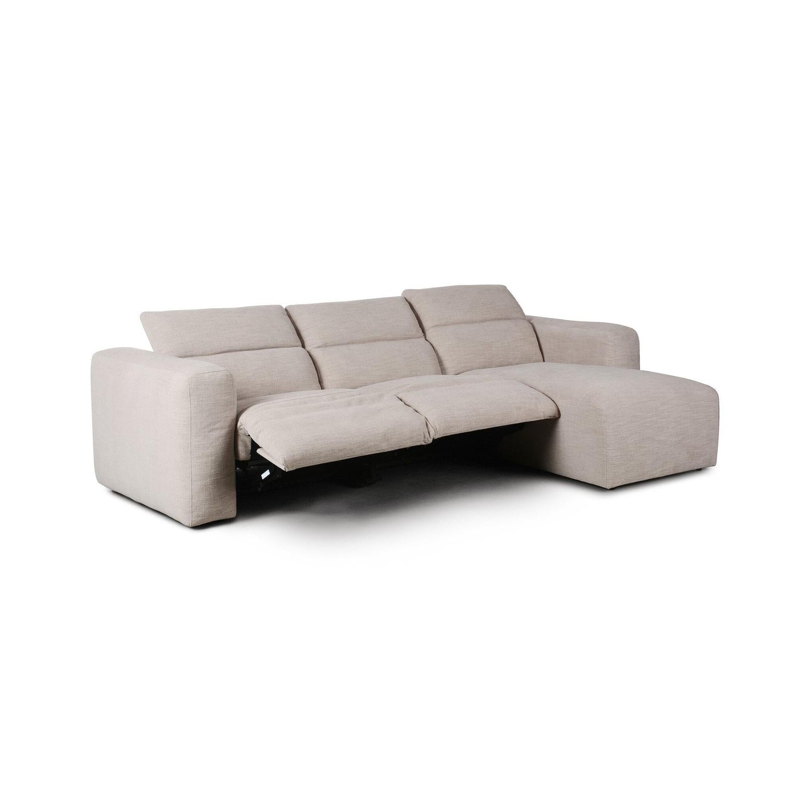 Four Hands Radley Power Recliner 3-Piece Sectional W/ Chaise