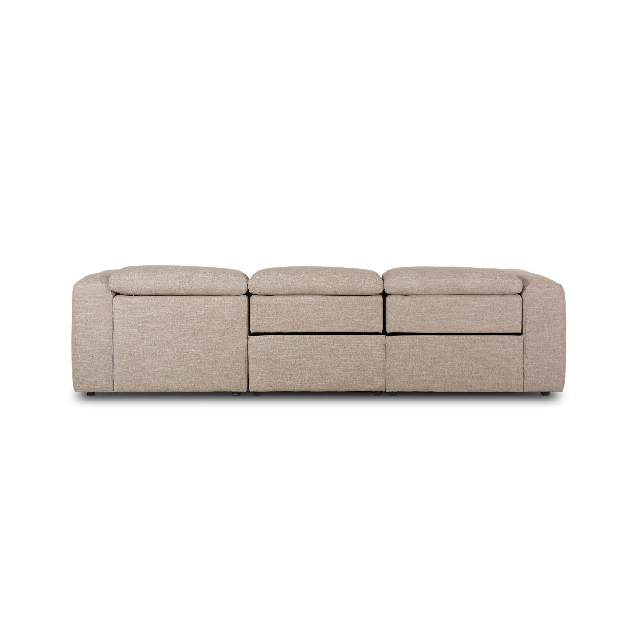 Four Hands Radley Power Recliner 3-Piece Sectional W/ Chaise