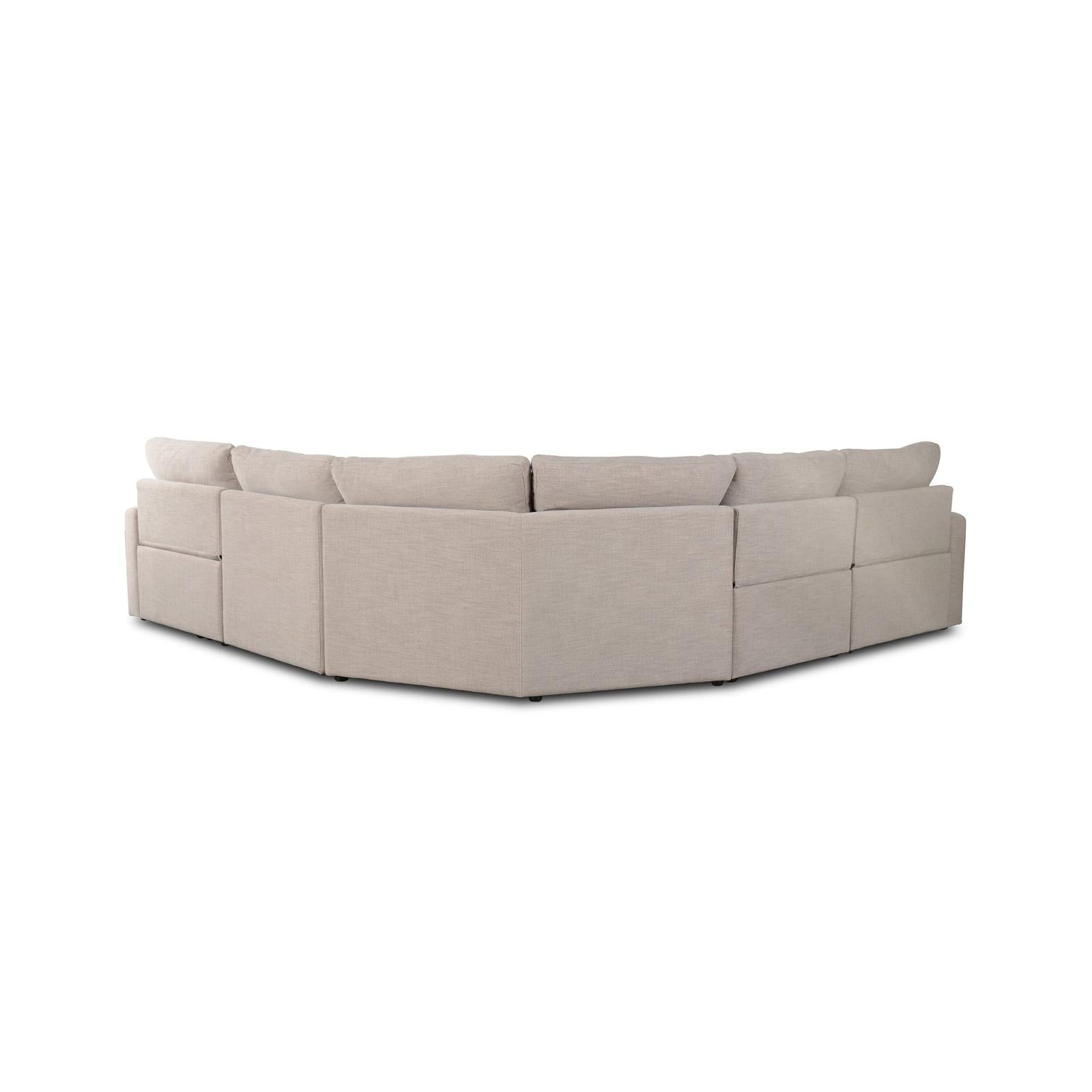 Four Hands Tillery Power Recliner 5-Piece Sectional