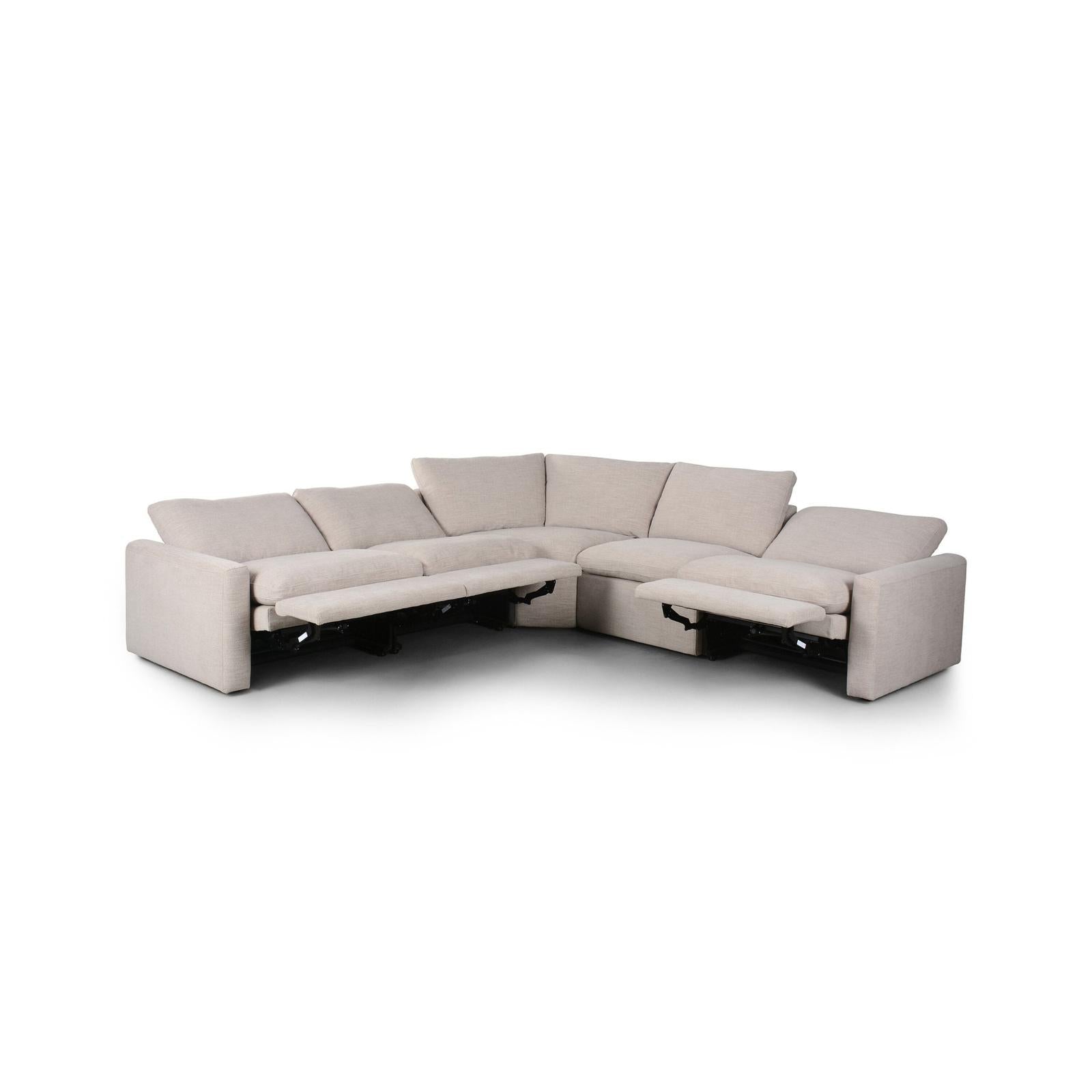Four Hands Tillery Power Recliner 5-Piece Sectional