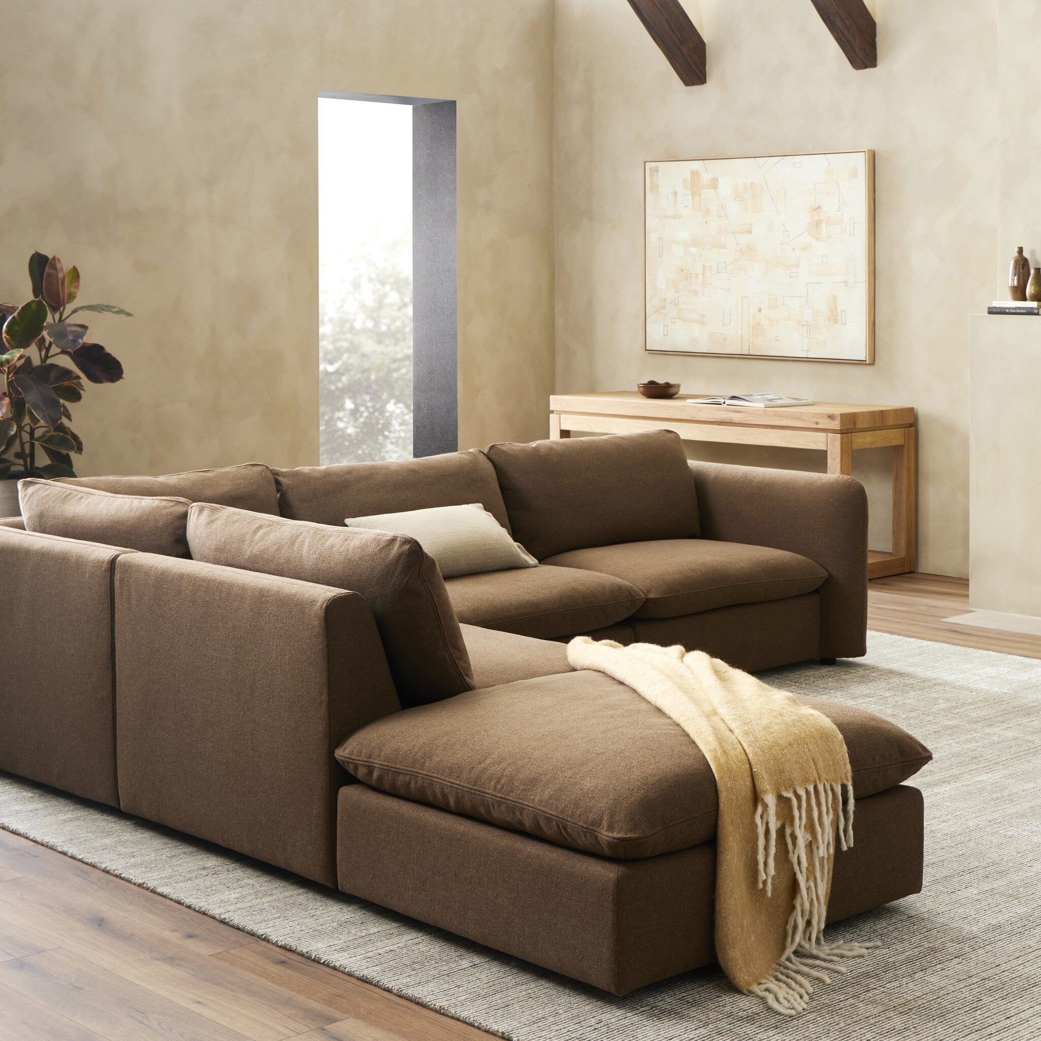 Four Hands Ingel 4-Piece Sectional W/ Ottoman