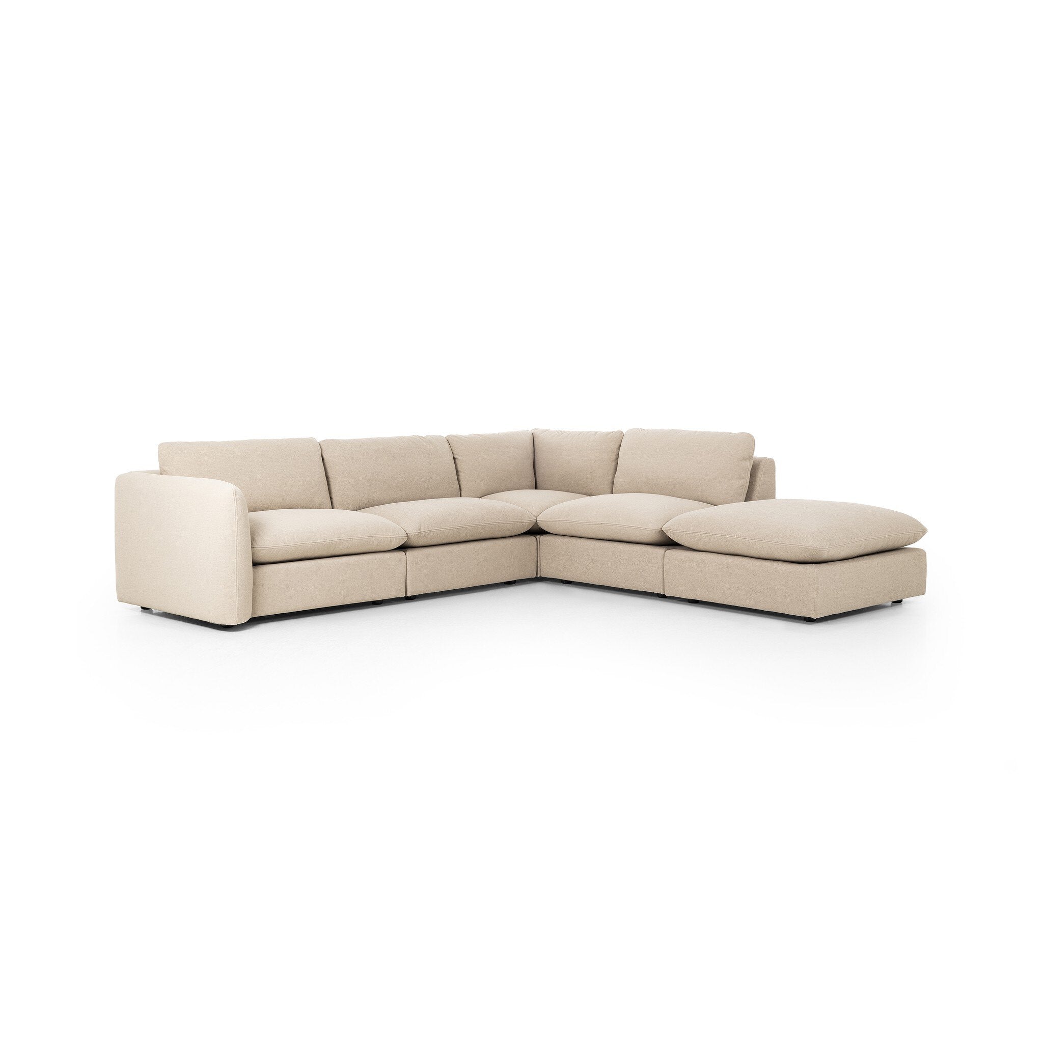 Four Hands Ingel 4-Piece Sectional W/ Ottoman