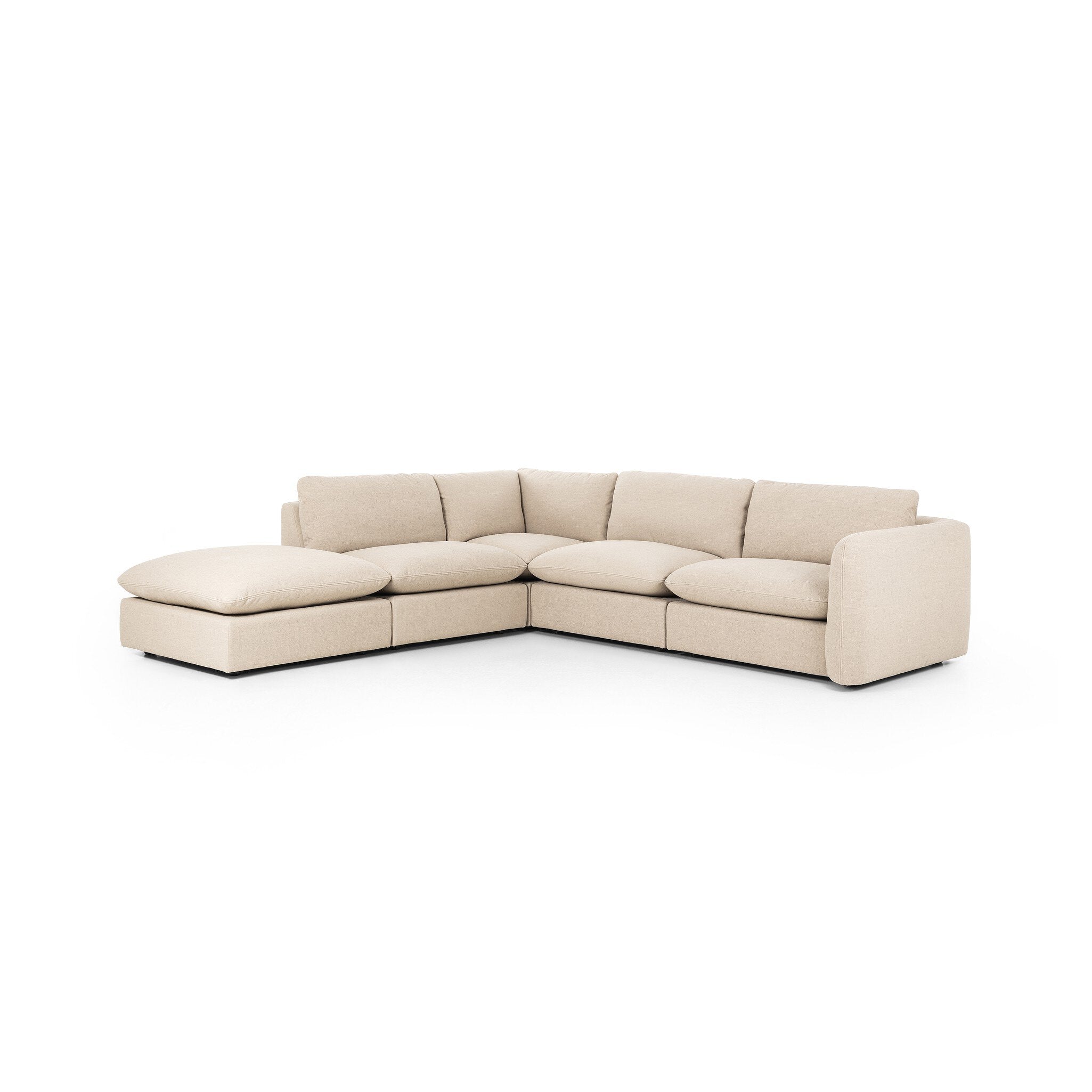 Four Hands Ingel 4-Piece Sectional W/ Ottoman