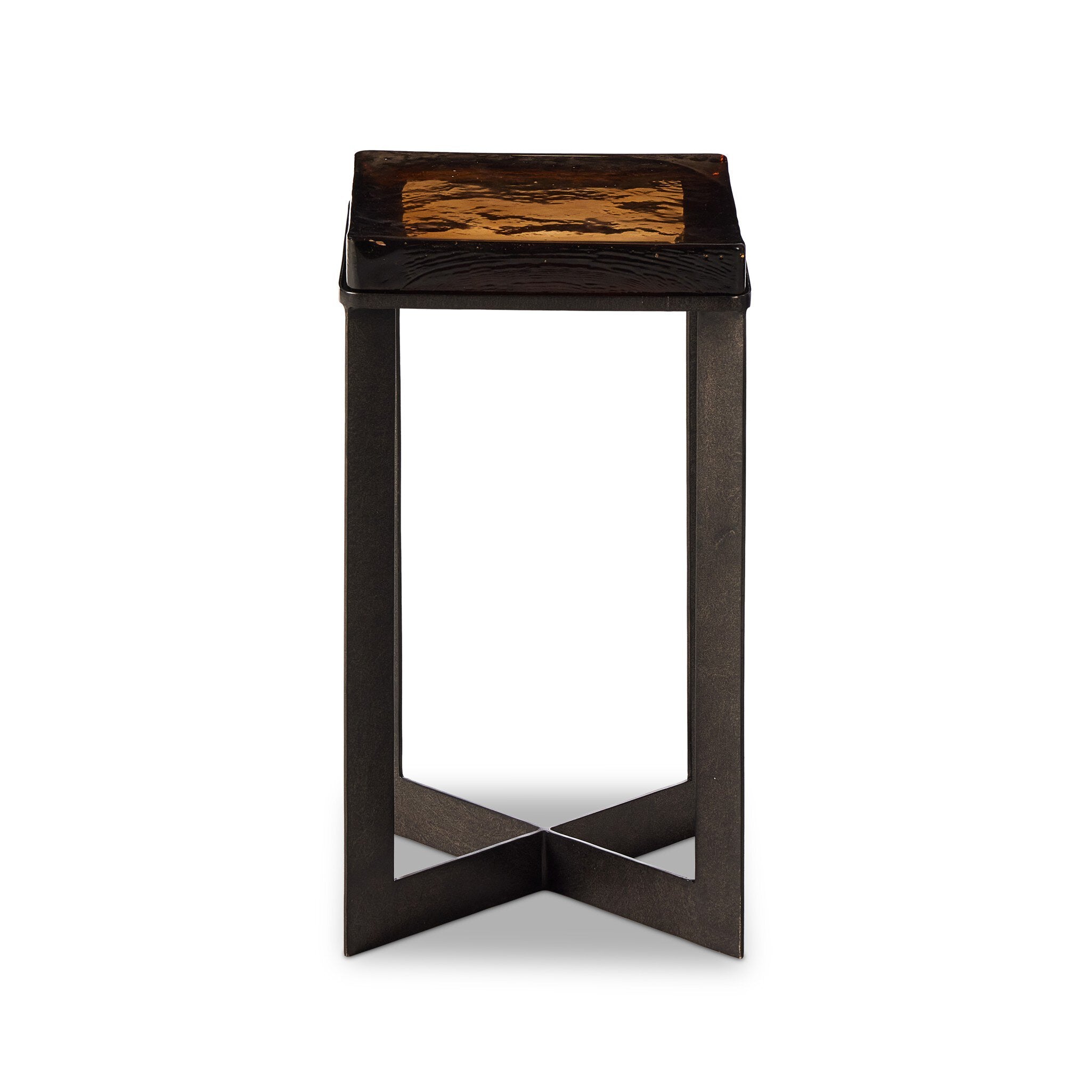 Four Hands Lennie Cast Glass End Table