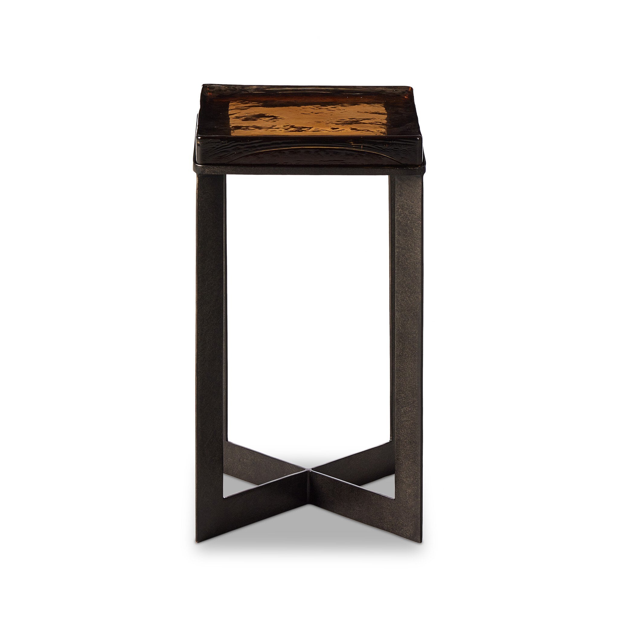 Four Hands Lennie Cast Glass End Table