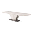 Michael Amini Fantosini Pedestal Dining Table - Silver Mist