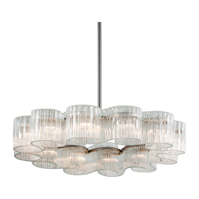 Corbett Circo 12 Light Warm Silver Leaf Chandelier Ceiling Light