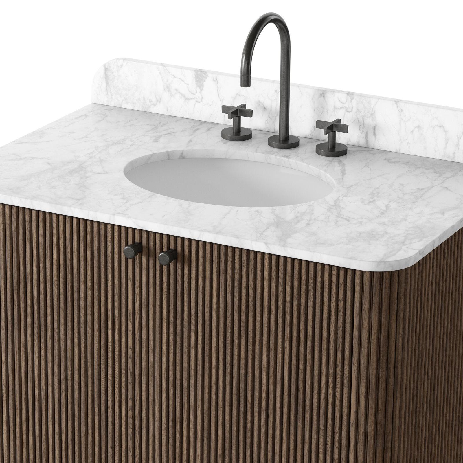 Four Hands Malden Satin Espresso Oak Veneer Single Vanity