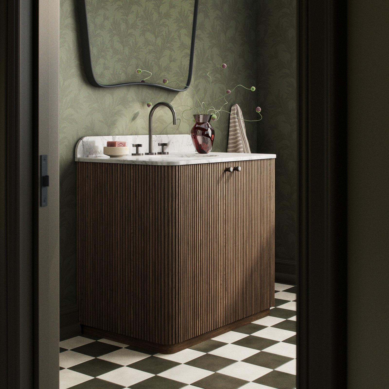 Four Hands Malden Satin Espresso Oak Veneer Single Vanity