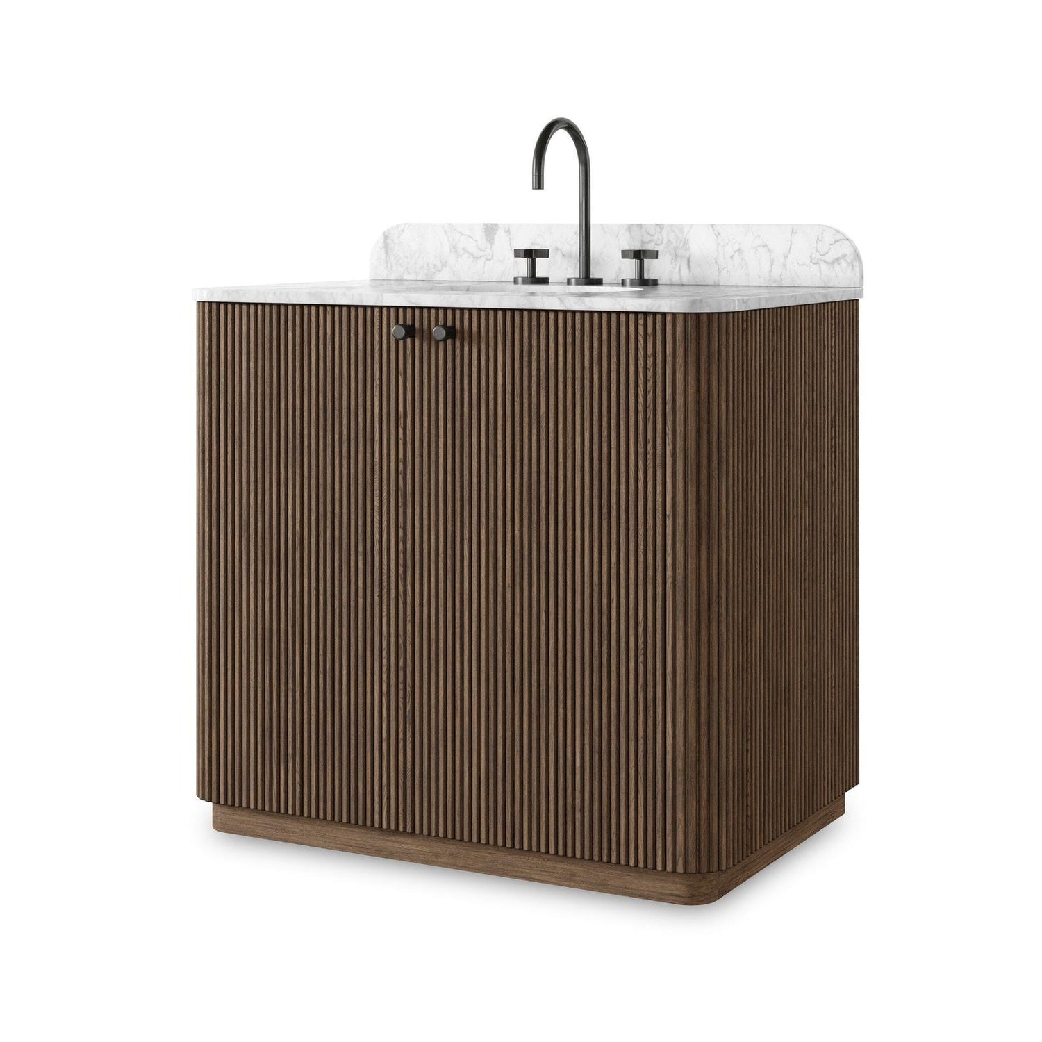 Four Hands Malden Satin Espresso Oak Veneer Single Vanity