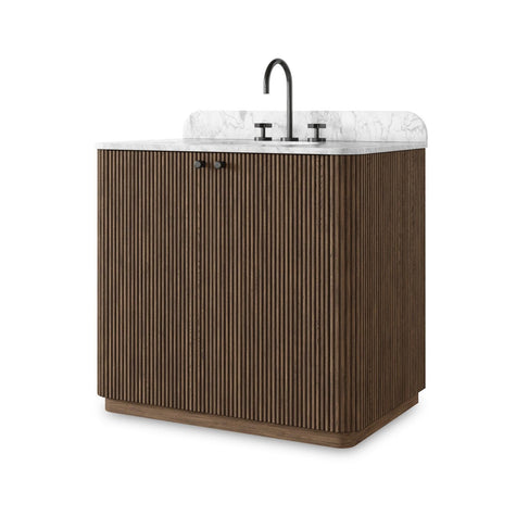 Four Hands Malden Satin Espresso Oak Veneer Single Vanity