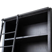 Admont Double Bookcase W Ladder-Worn Blk