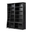 Admont Double Bookcase W Ladder-Worn Blk