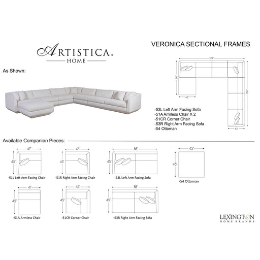 Artistica Home Artistica Upholstery Veronica Sectional