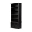 Admont Bookcase-Worn Black Veneer