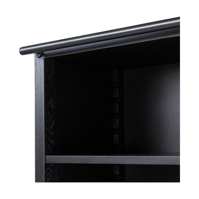 Admont Bookcase-Worn Black Veneer