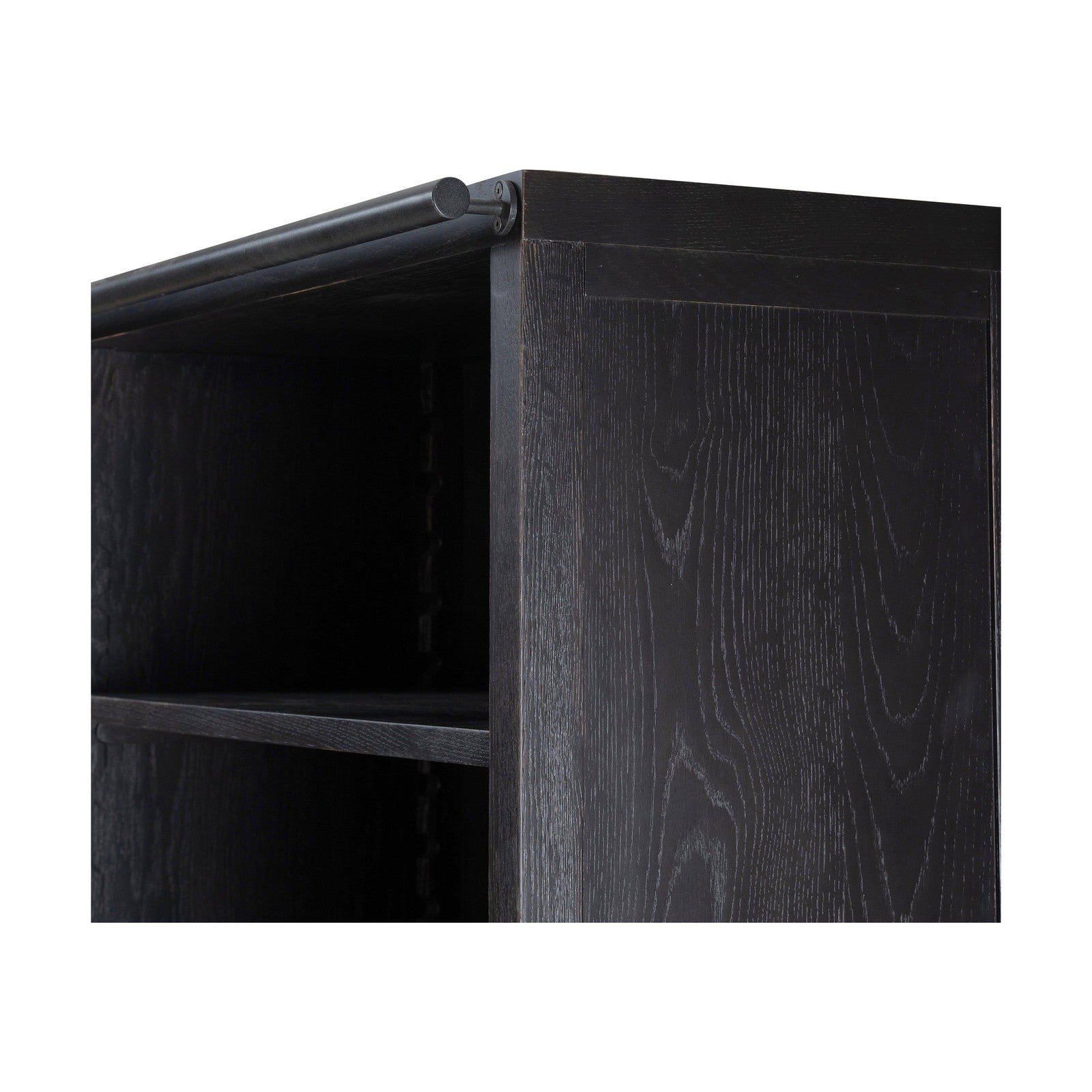 Admont Bookcase-Worn Black Veneer