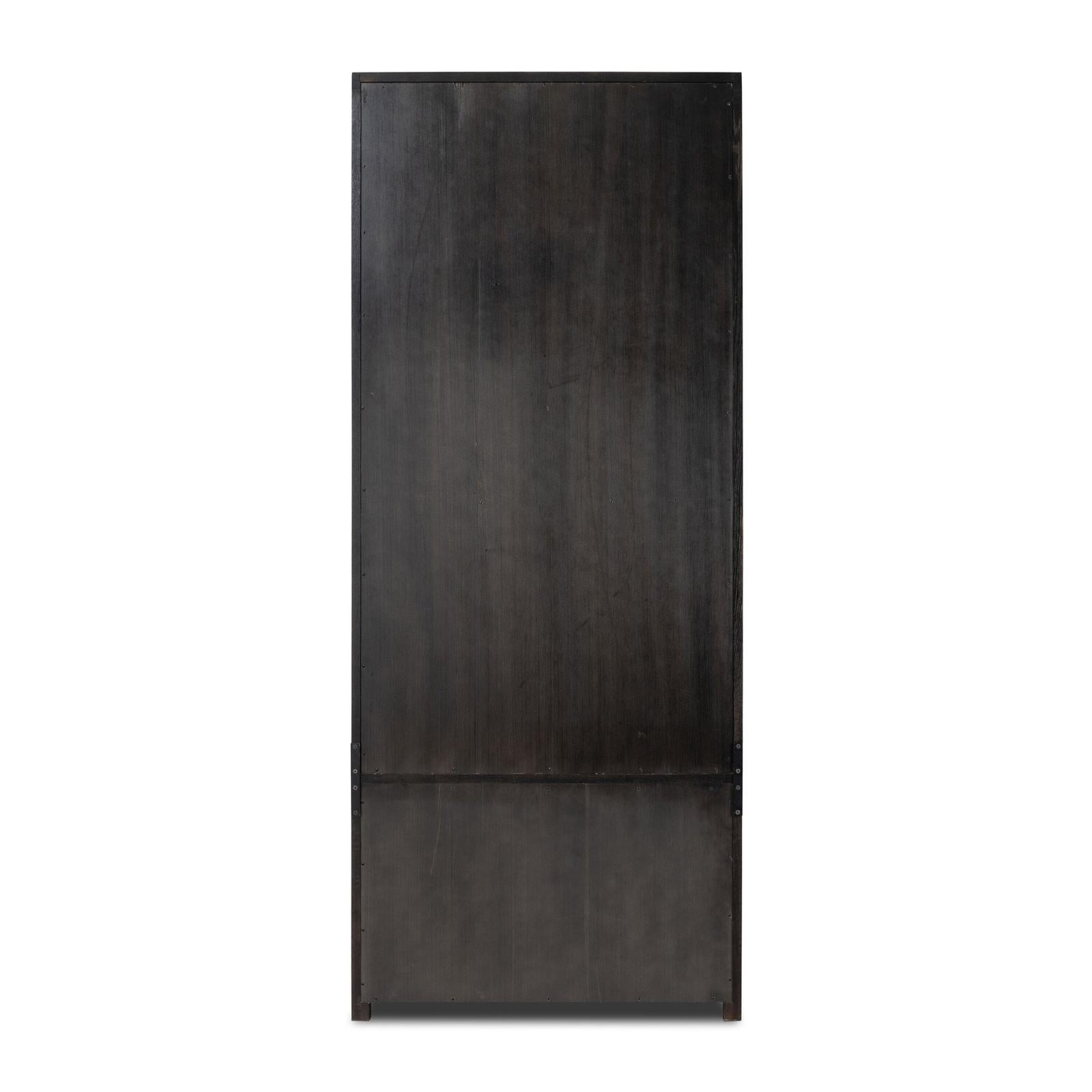 Admont Bookcase-Worn Black Veneer