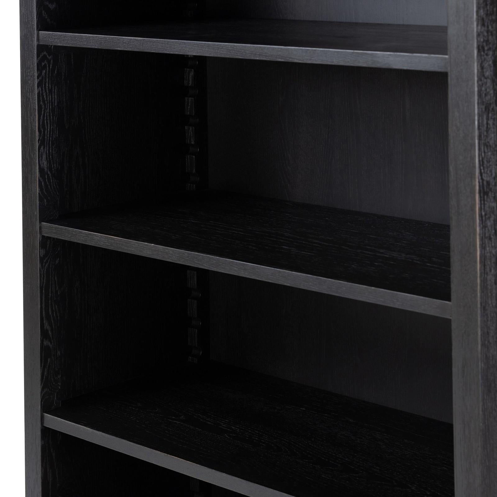 Admont Bookcase-Worn Black Veneer