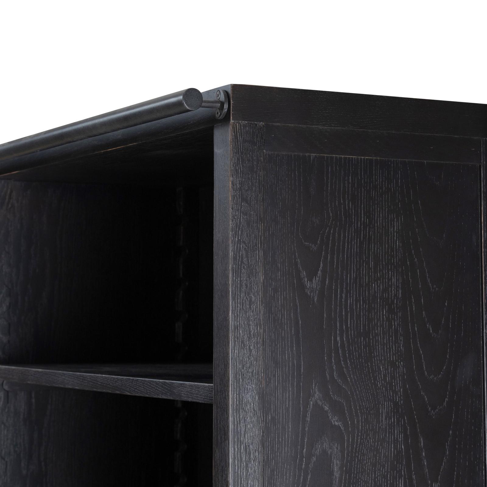 Admont Bookcase-Worn Black Veneer