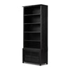 Admont Bookcase-Worn Black Veneer
