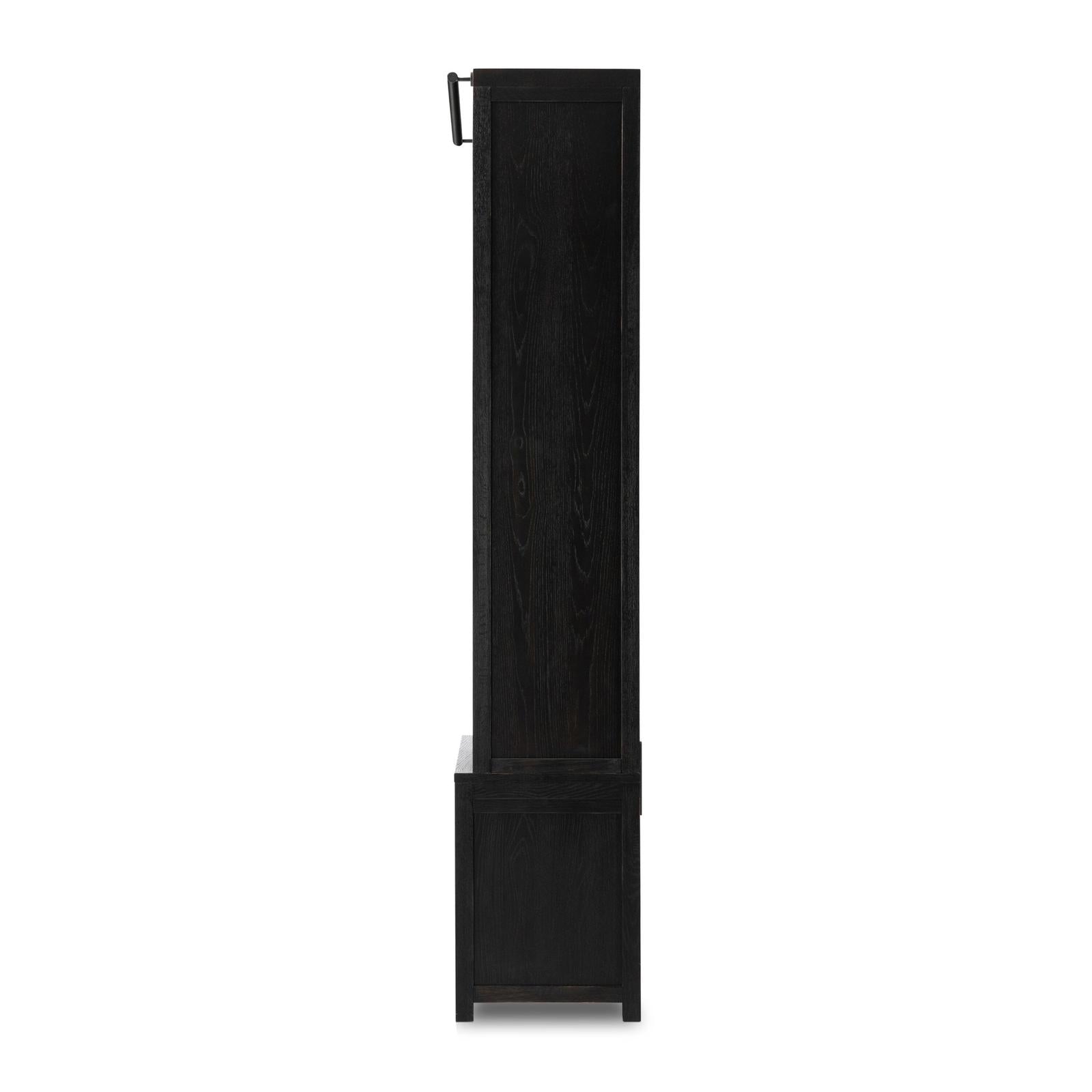 Admont Bookcase-Worn Black Veneer