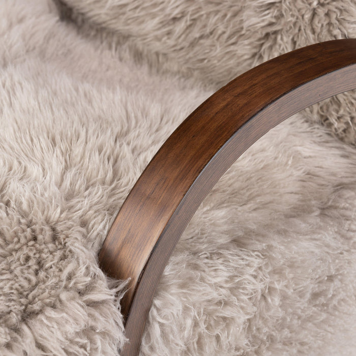 Tobin Chair-Taupe Mongolian Fur