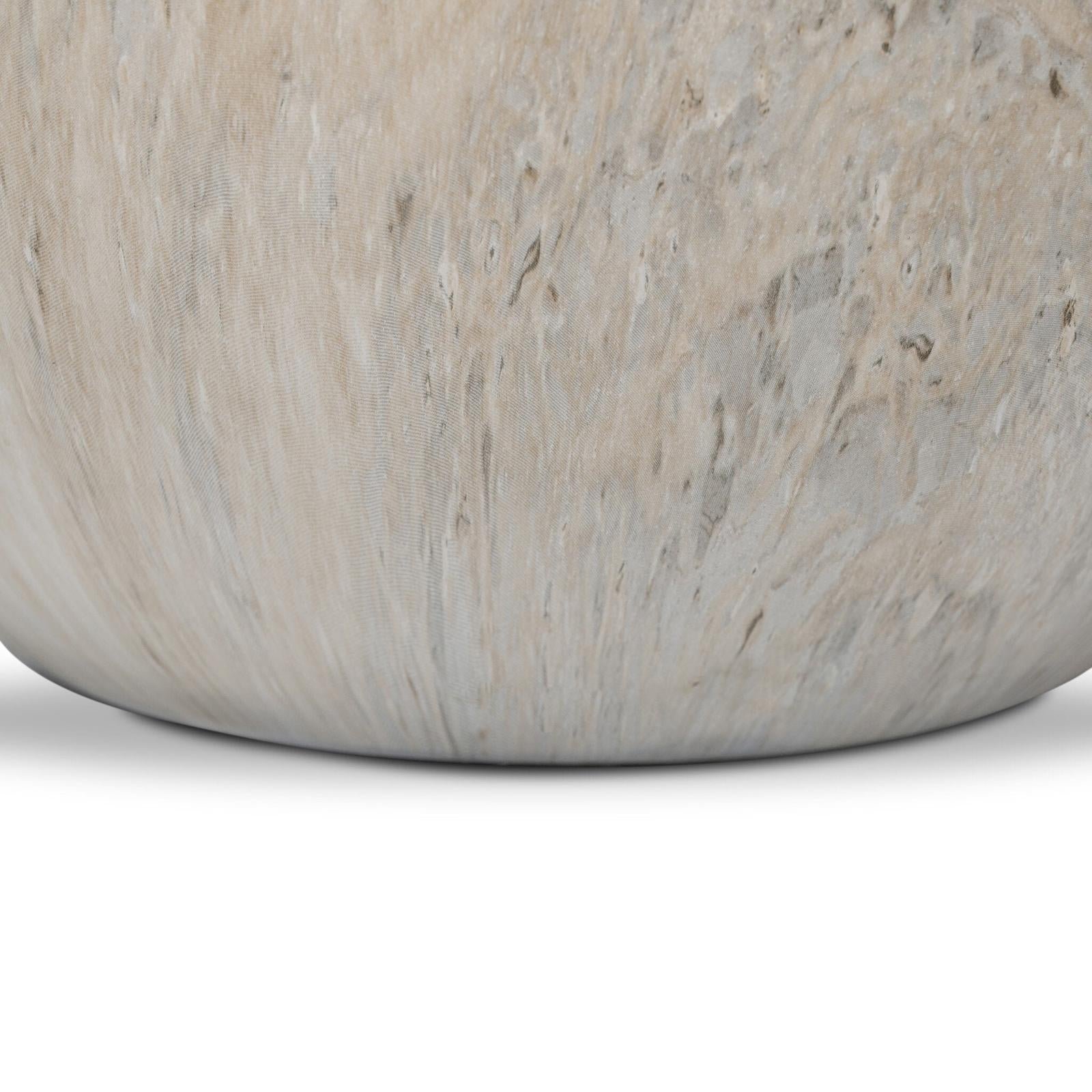 Mairo Sphere - Natural Grey Faux Marble
