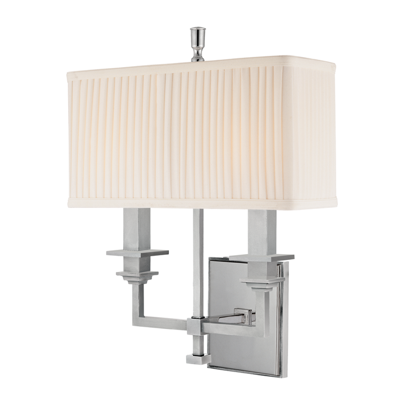 Hudson Valley Lighting Berwick 2 Light 12.5 inch Polished Nickel Wall Sconce Wall Light Clearance