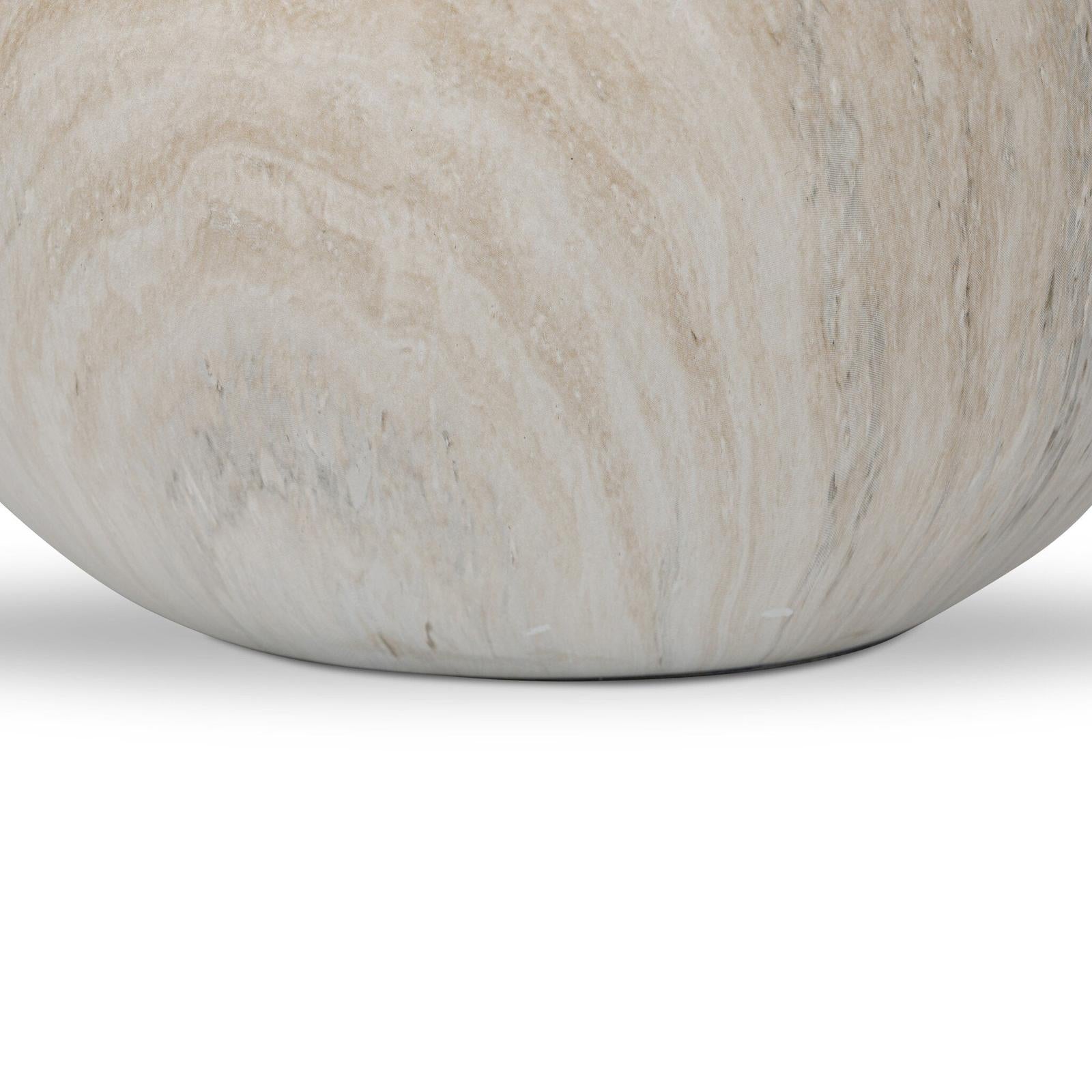 Mairo Sphere - Natural Grey Faux Marble