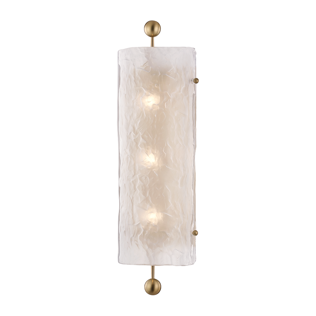 Hudson Valley Lighting Broome 3 Light 6.25 inch Aged Brass Wall Sconce Wall Light