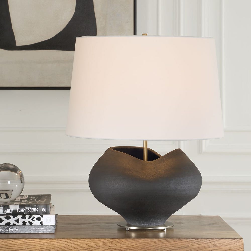 Uttermost Nocturne Aged Black Table Lamp