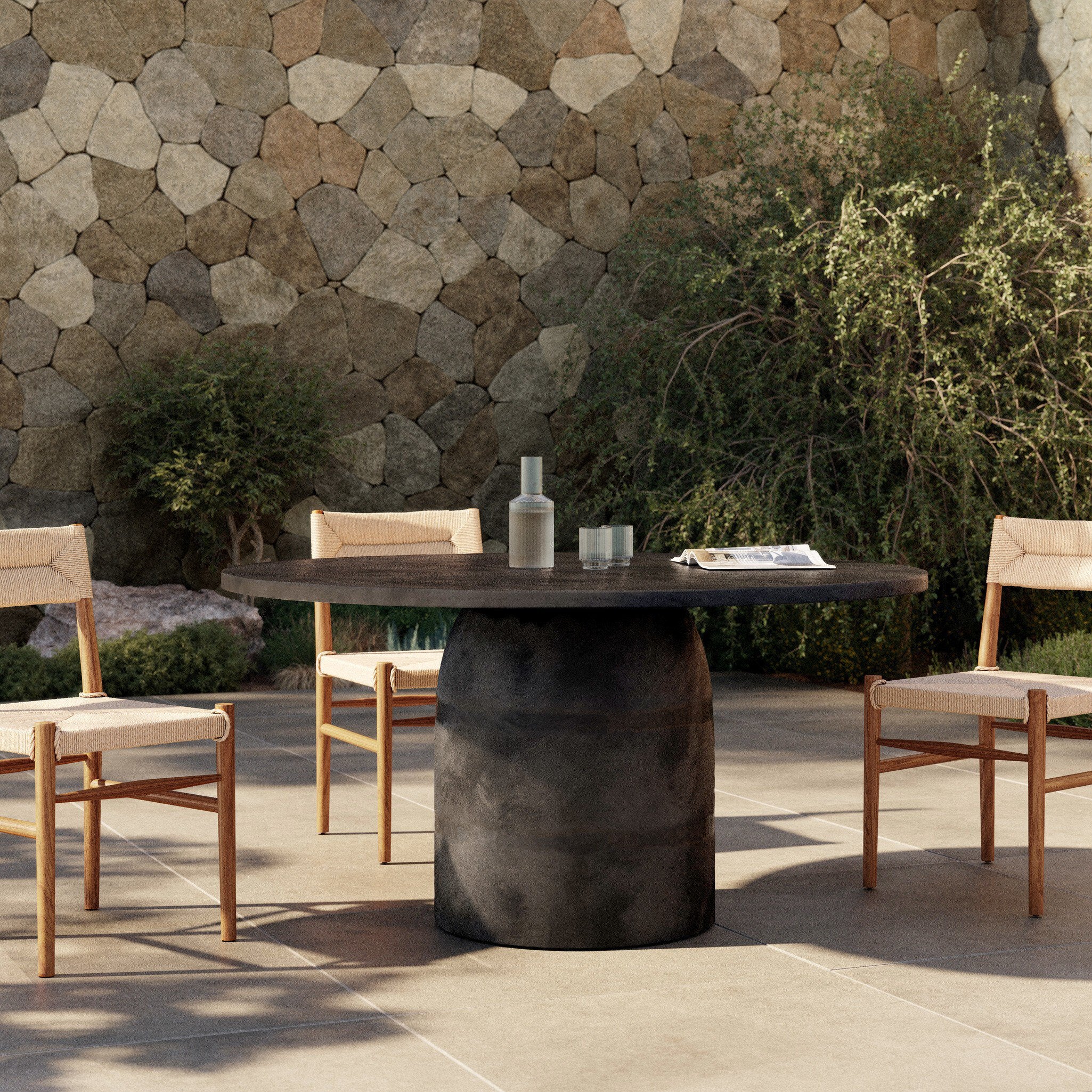 Four Hands Basil Outdoor Dining Table 60