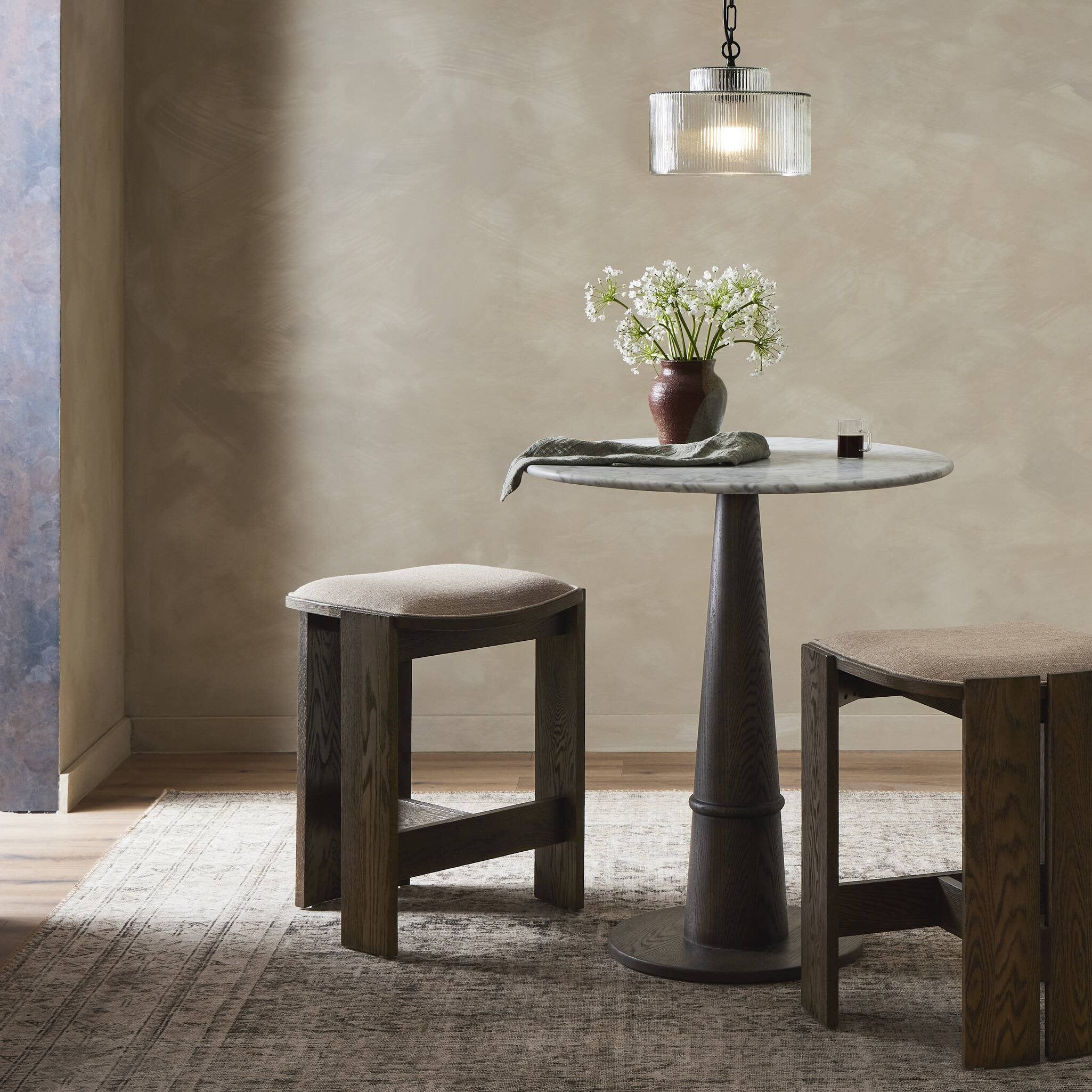Four Hands Hoven Backless Bar Stool