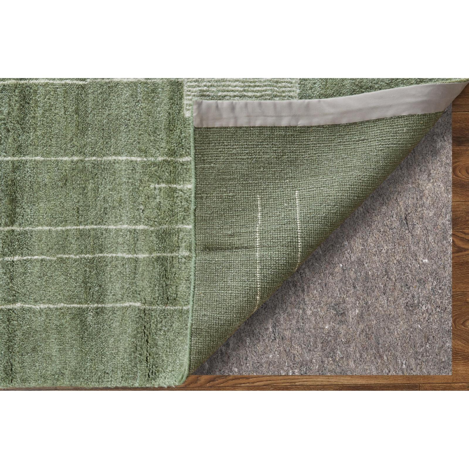 Feizy Agape 69HBF Modern Abstract Rug in Green/Ivory