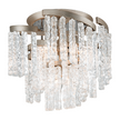 Corbett Mont Blanc 5 Light Warm Silver Leaf Semi Flush Ceiling Light Clearance