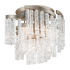 Corbett Mont Blanc 5 Light Warm Silver Leaf Semi Flush Ceiling Light Clearance
